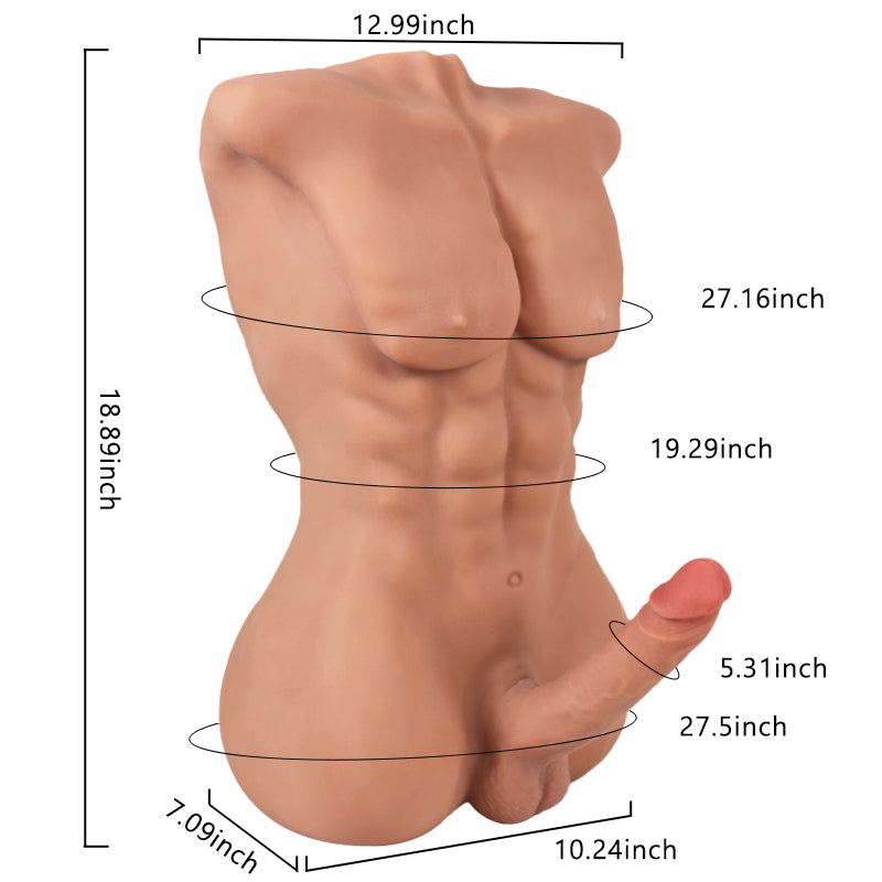 Ppunson male sex doll torso-35LB-dimensions